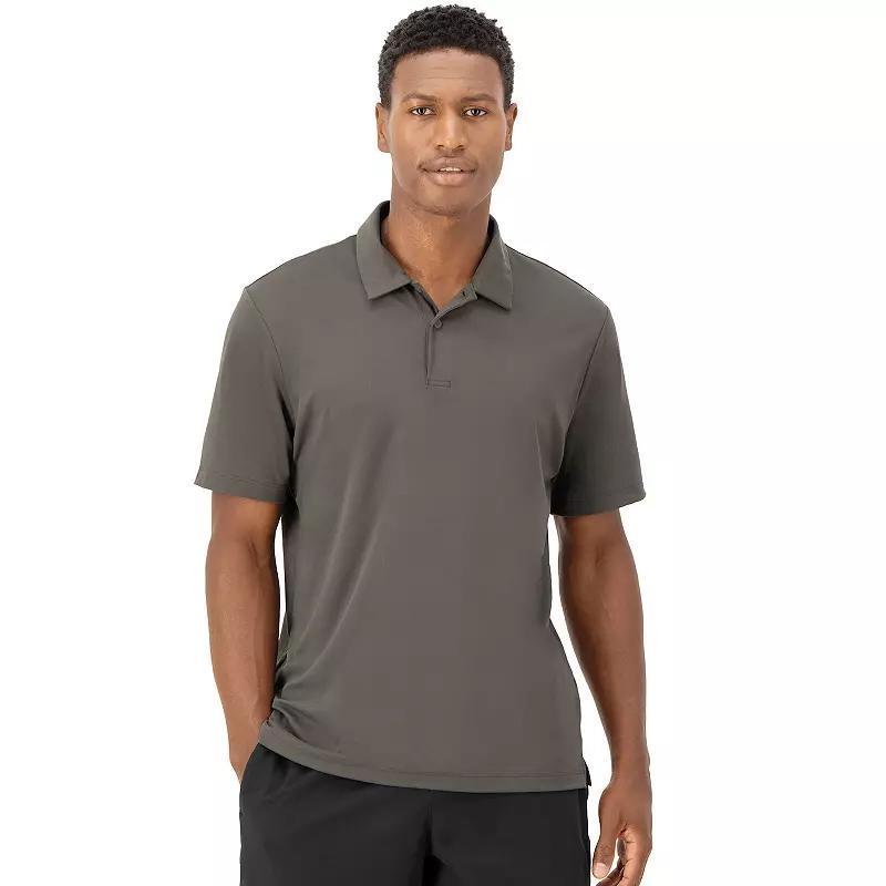 Hanes Moves Mens Short Sleeve Performance Polo Grey Encore 3XL Product Image