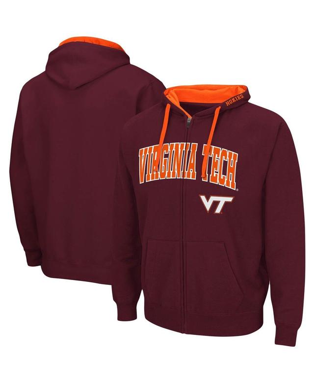 Mens Colosseum Maroon Virginia Tech Hokies Big and Tall Full-Zip Hoodie Product Image