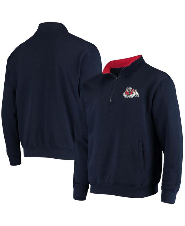 Mens Navy Fresno State Bulldogs Tortugas Logo Quarter-Zip Jacket Product Image