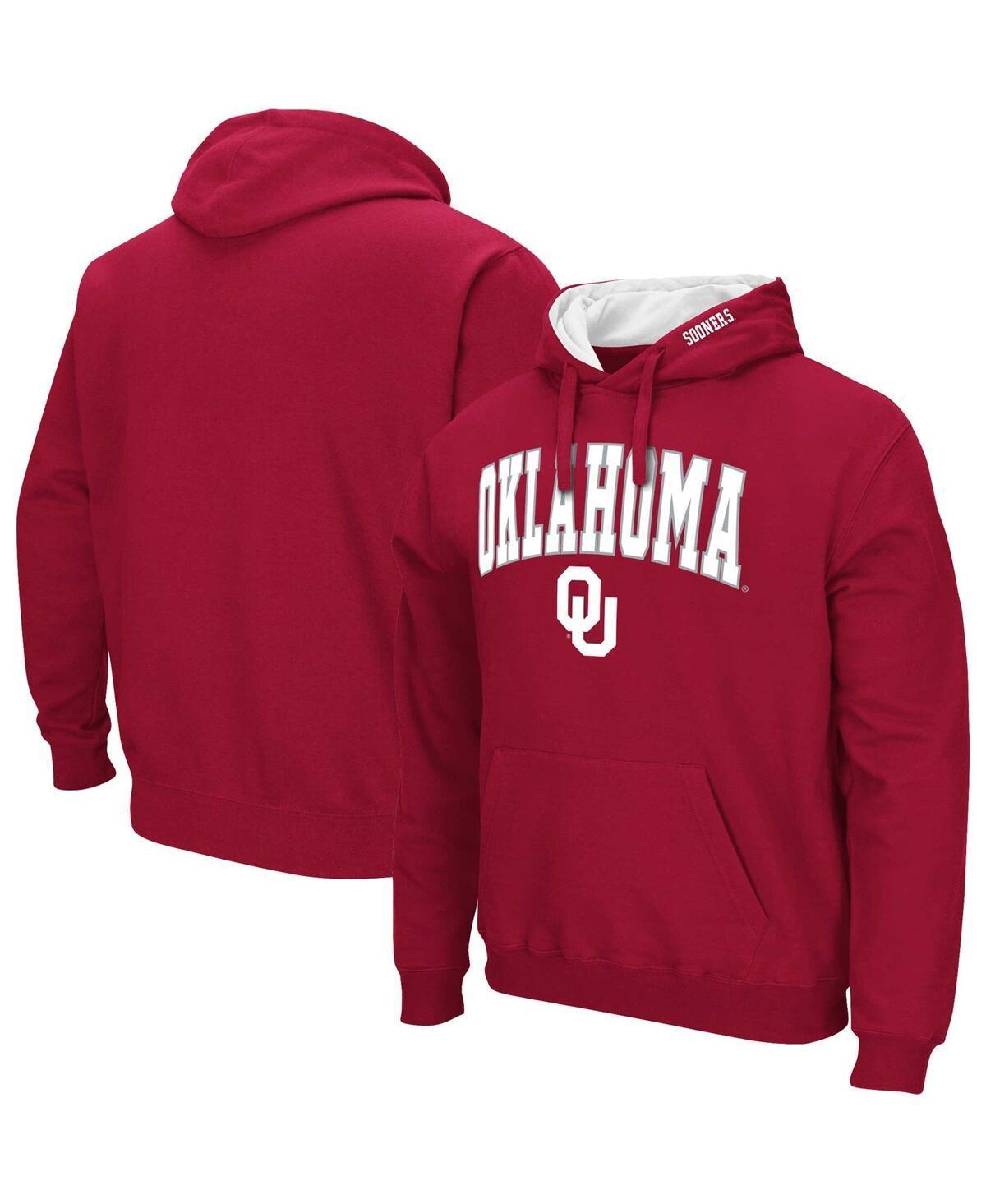 Mens Colosseum Oklahoma Sooners Arch & Team Logo 3.0 Pullover Hoodie Product Image