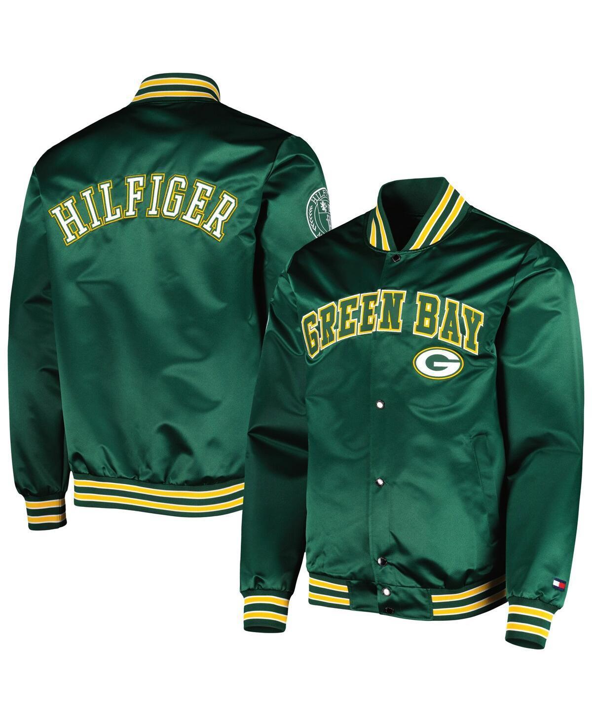 Mens Tommy Hilfiger Green Green Bay Packers Elliot Varsity Full-Snap Jacket Product Image