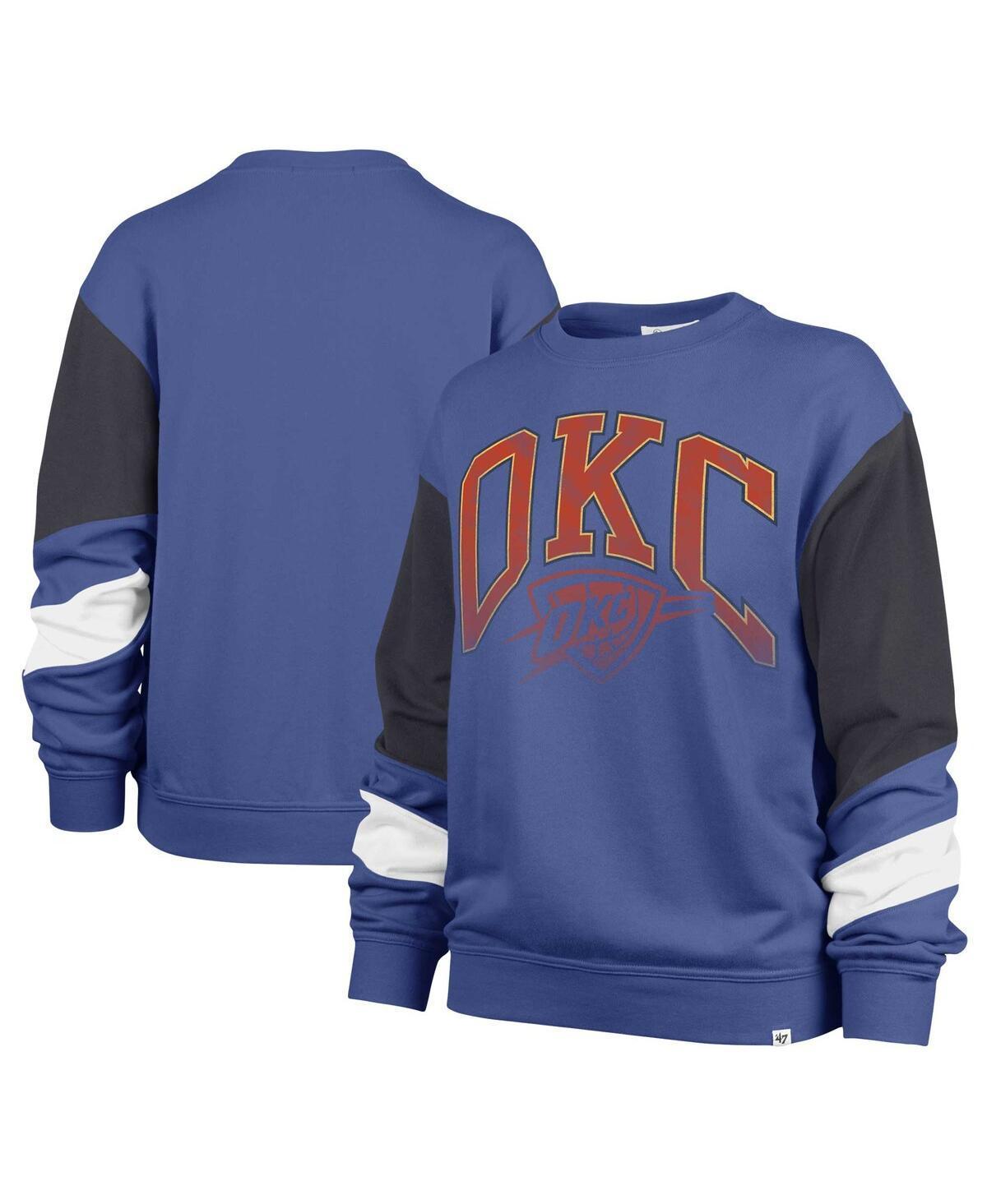 Womens 47 Brand Blue Oklahoma City Thunder 2023/24 City Edition Nova Crew Sweatshirt Product Image