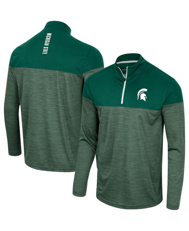 Mens Colosseum Michigan State Spartans Positraction Quarter-Zip Windshirt Product Image