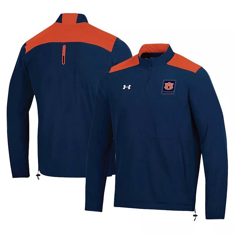 Mens Under Armour Auburn Tigers 2023 MotivateHalf-Zip Top Blue Product Image