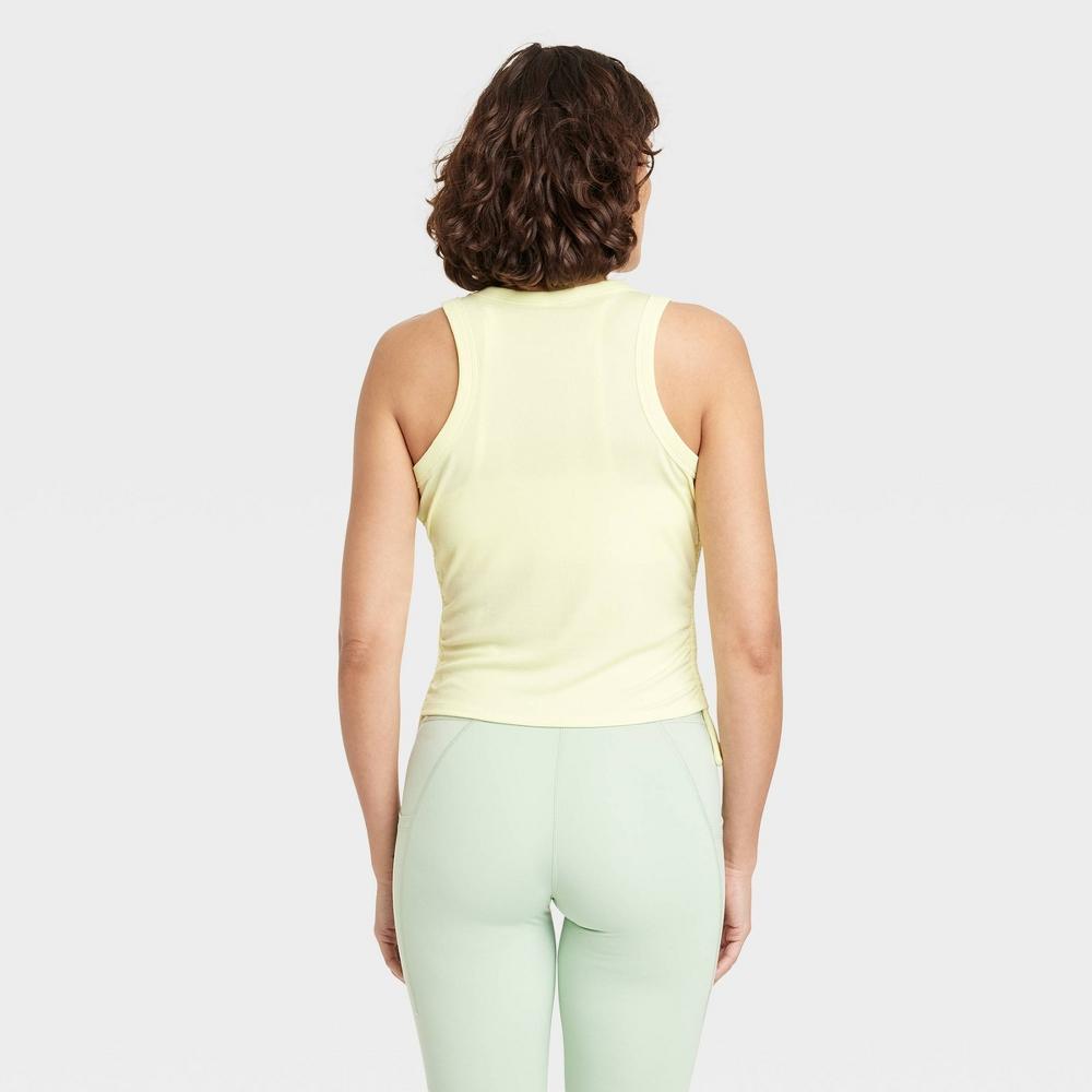 Womens Side Cinch Tank Top - All In Motion Light Yellow XL Product Image