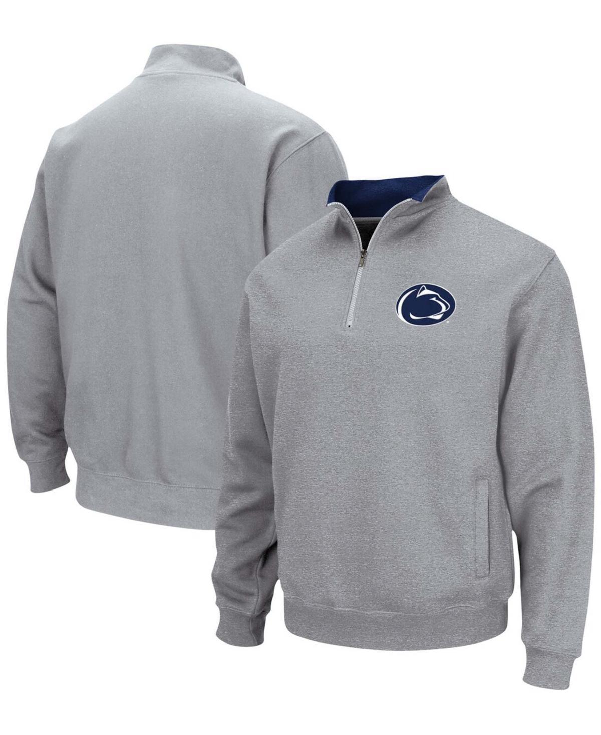 Mens Colosseum Heathered Gray Alabama Crimson Tide Tortugas Team Logo Quarter-Zip Jacket Product Image