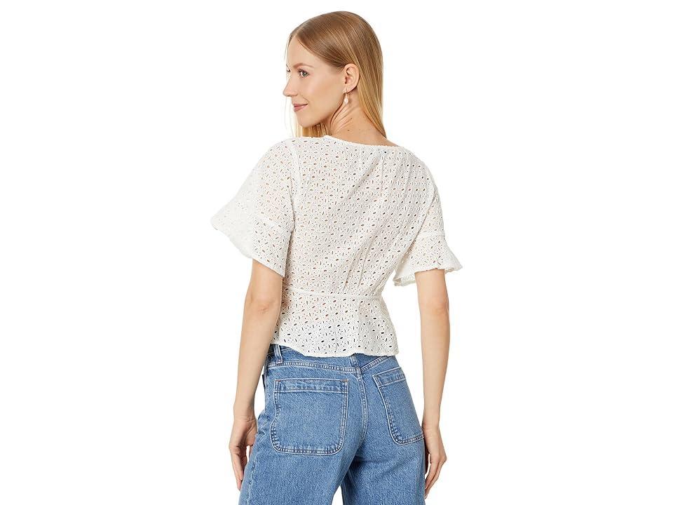 Madewell Tie-Front Top in Eyelet (Soft ) Women's Clothing Product Image