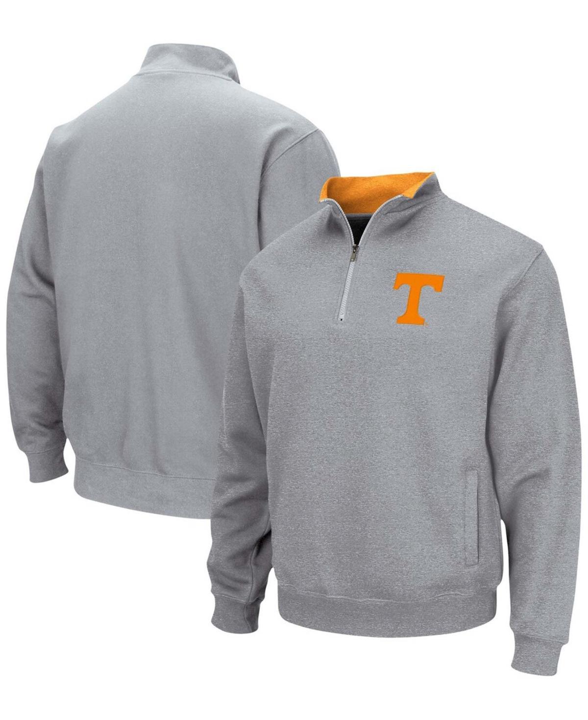 Mens Colosseum Heathered Gray Tennessee Volunteers Tortugas Team Logo Quarter-Zip Jacket Product Image