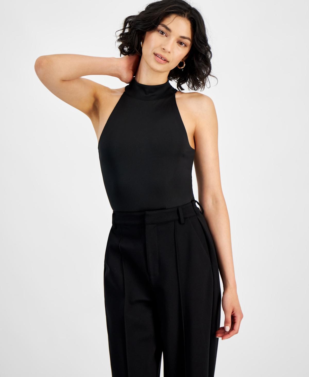 Bar Iii Womens Sleeveless Mock Neck Bodysuit, Created for Macys Product Image