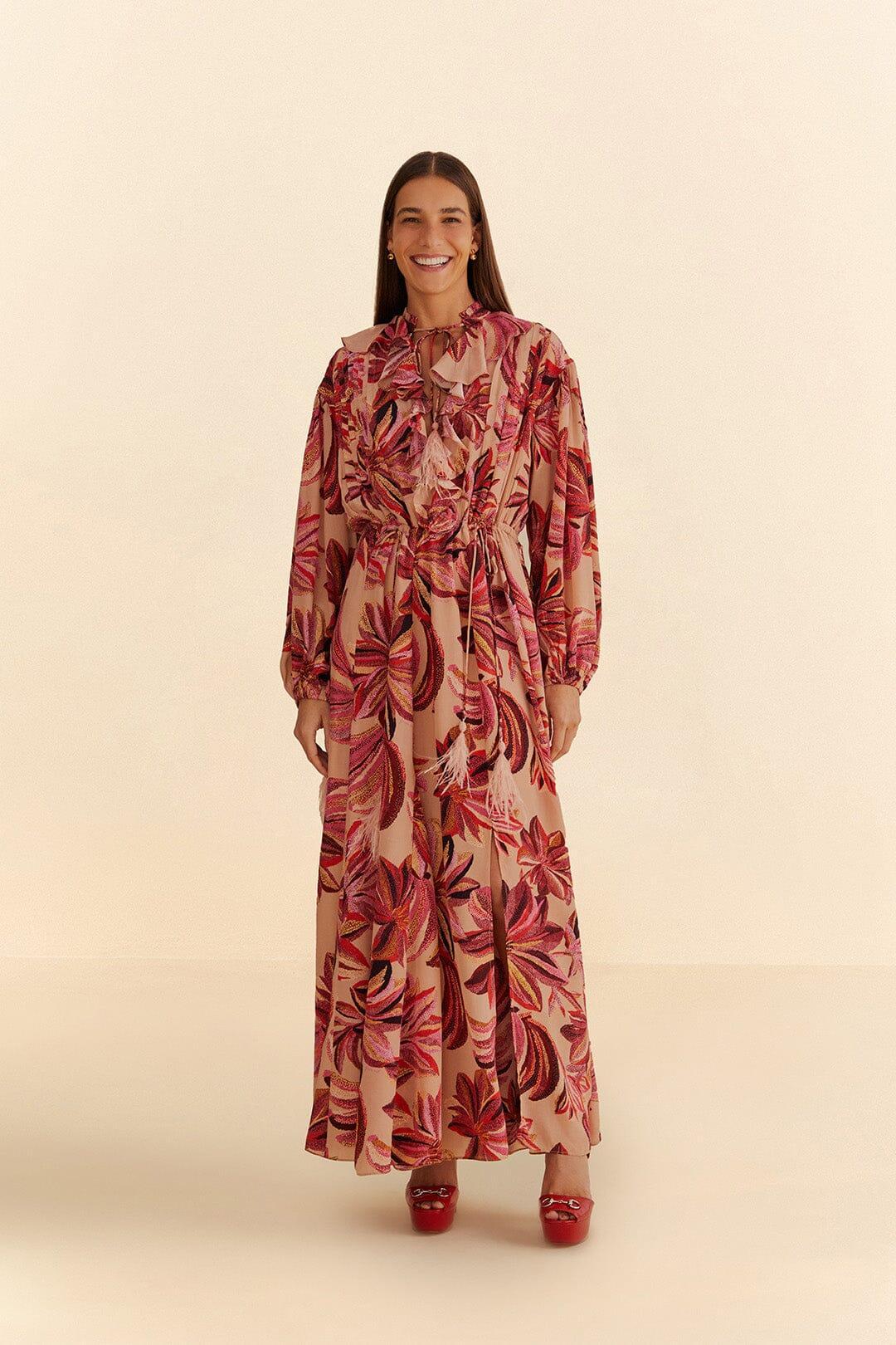 Womens Floral Tapestry Maxi Dress Product Image