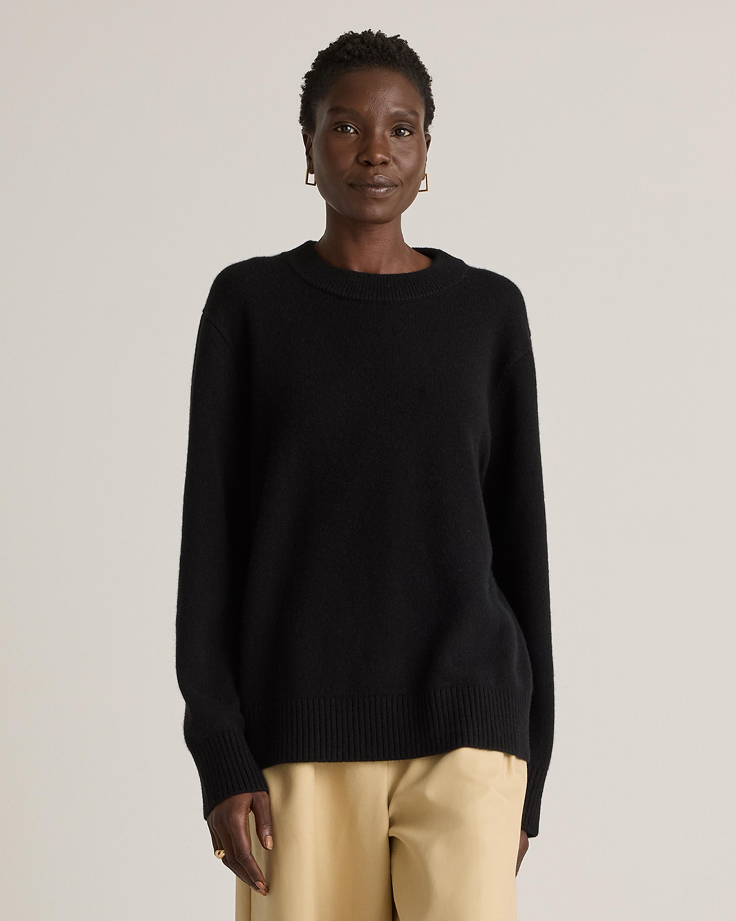 Mongolian Cashmere Oversized Crewneck Sweater Product Image