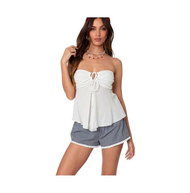 Edikted Tadria Drawstring Baby Doll Top Product Image