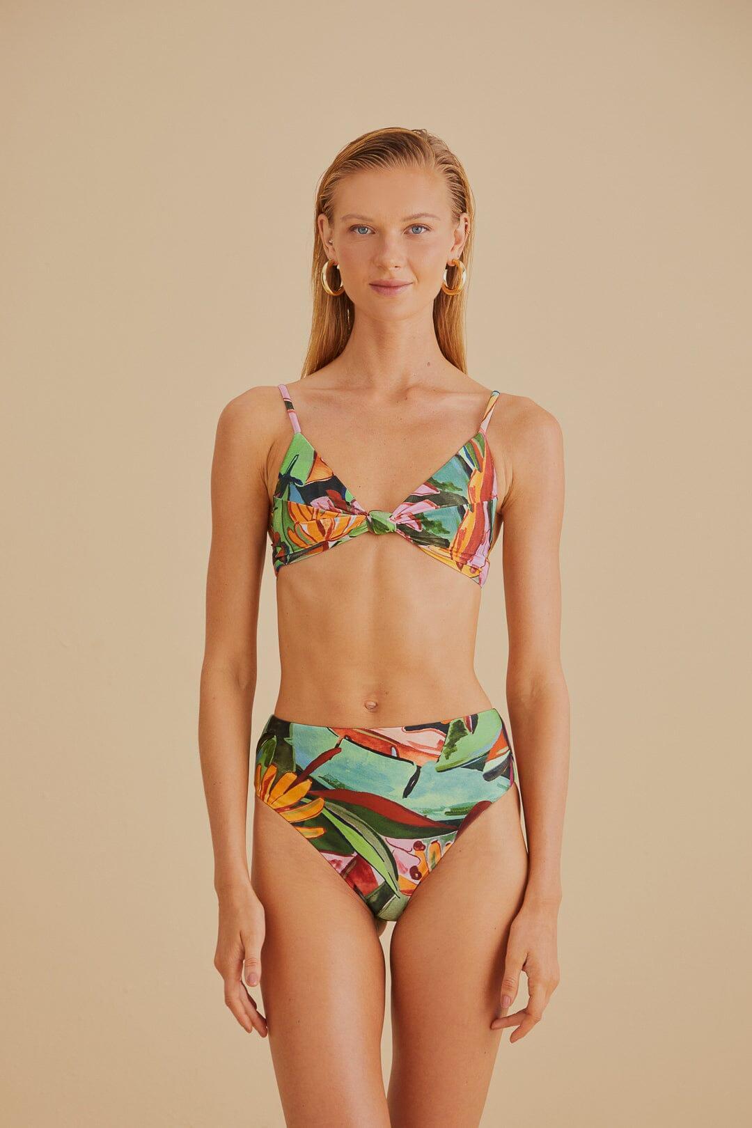 Banana Foliage High Waisted Bikini Bottom Product Image