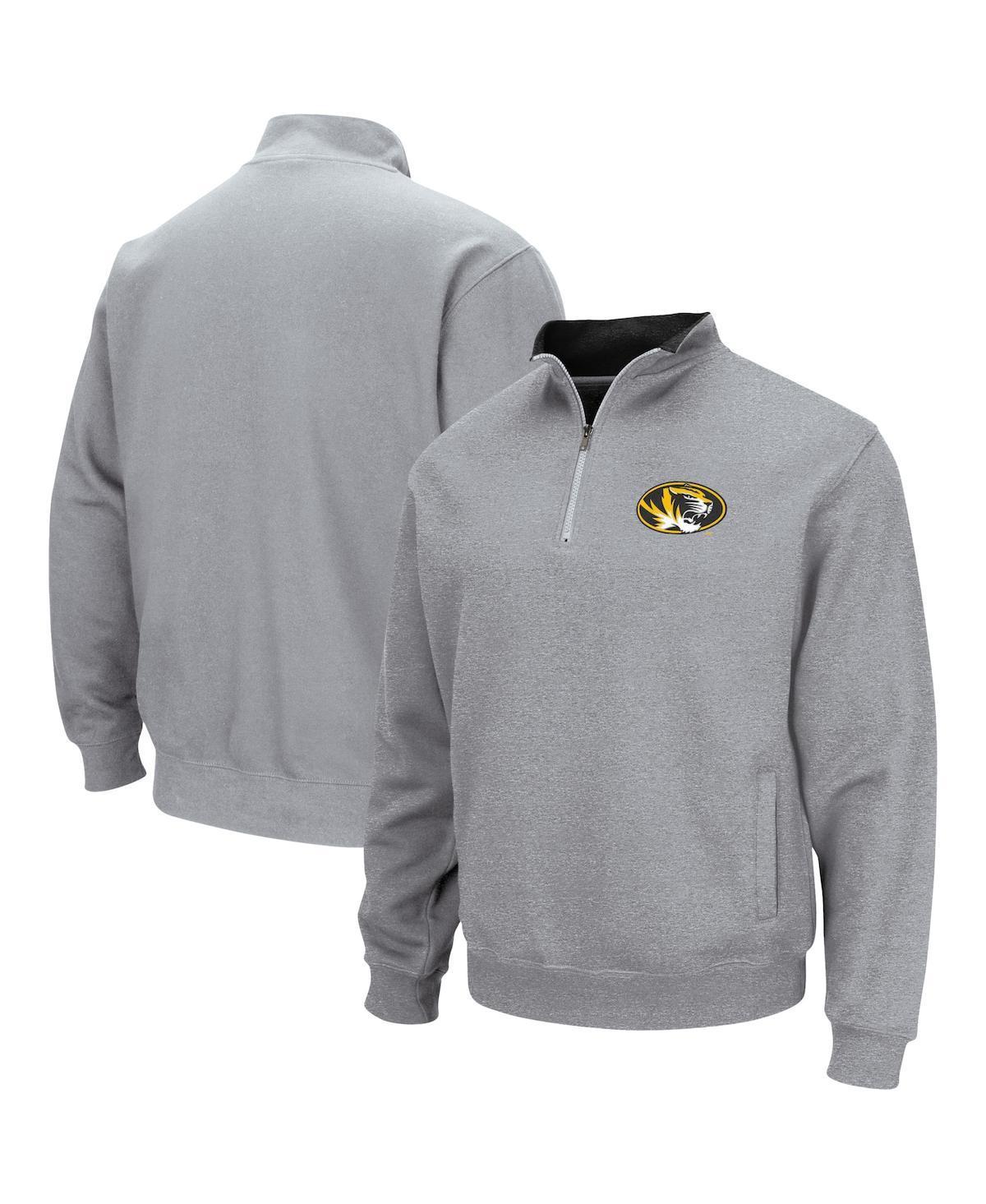 Mens Colosseum Heathered Gray Iowa State Cyclones Tortugas Team Logo Quarter-Zip Jacket Product Image