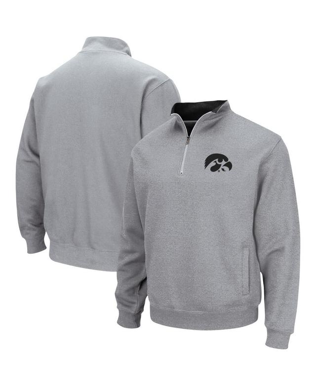 Mens Colosseum Heathered Gray Stanford Cardinal Tortugas Team Logo Quarter-Zip Jacket Product Image