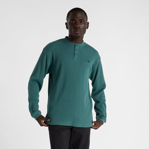 New Balance Men's Waffle Knit Long Sleeve Henley Product Image