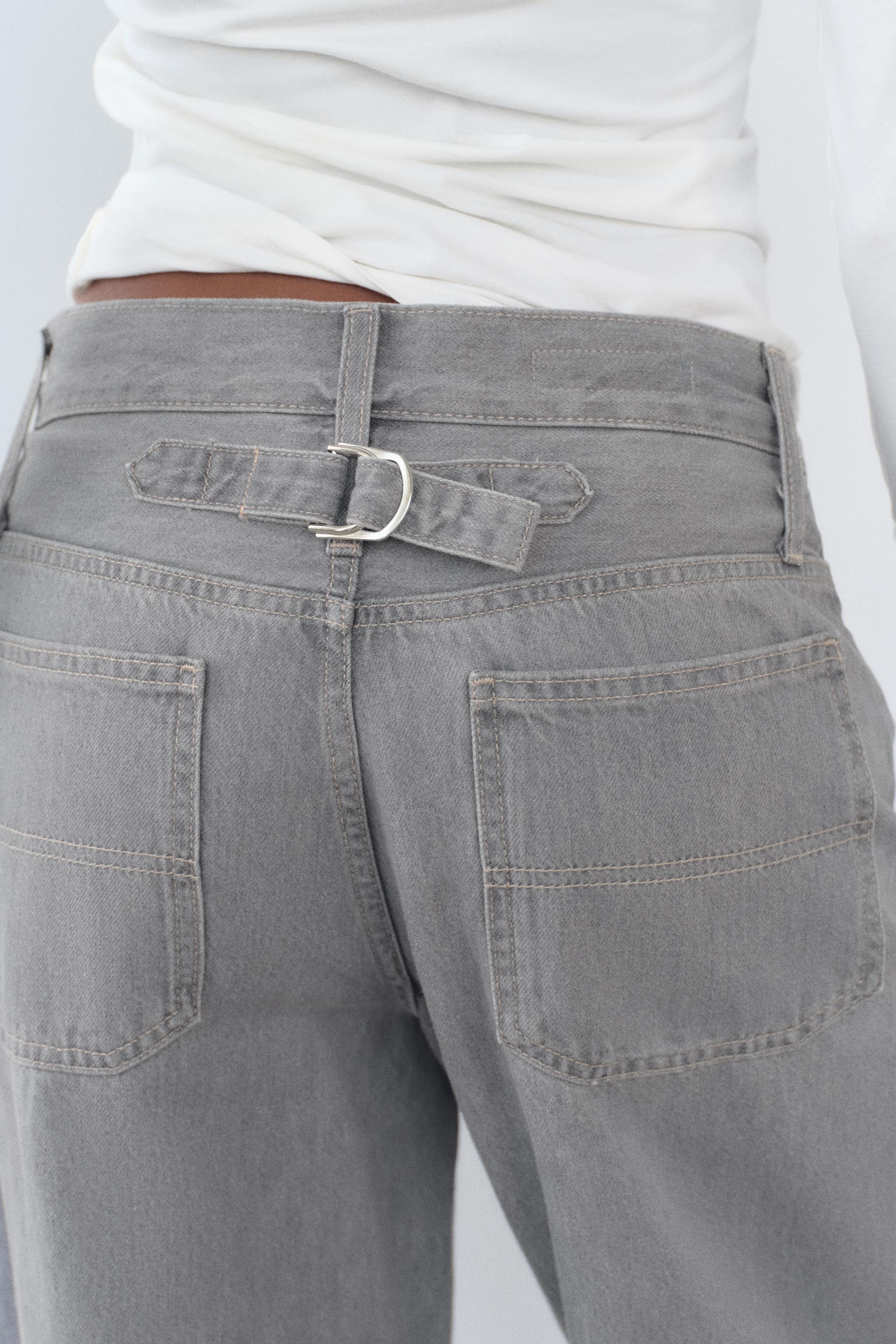 TRF HIGH RISE WIDE LEG BELT LOOP JEANS Product Image