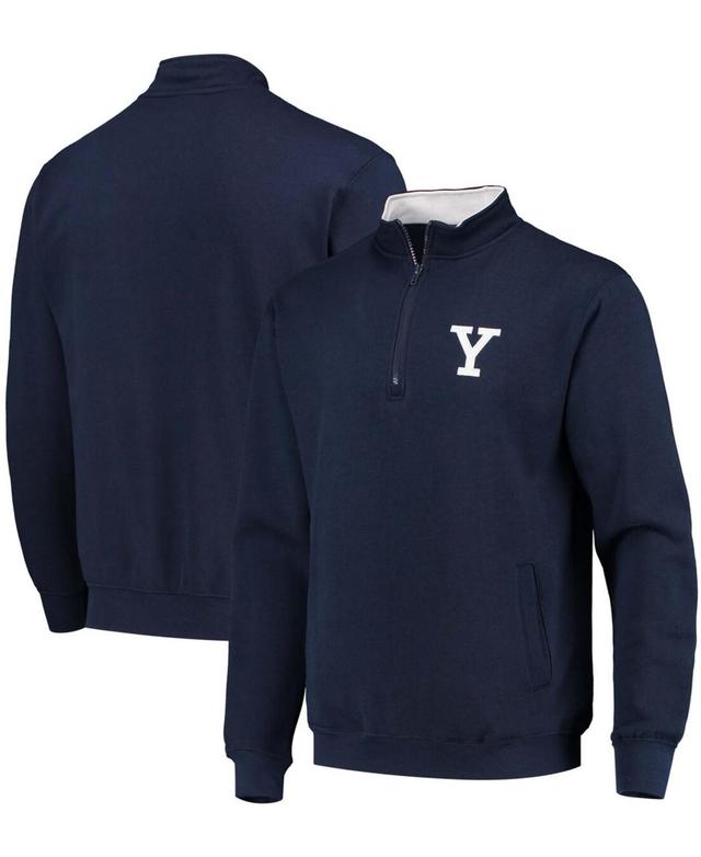 Mens Colosseum Yale Bulldogs Tortugas Team Logo Quarter-Zip Jacket Product Image