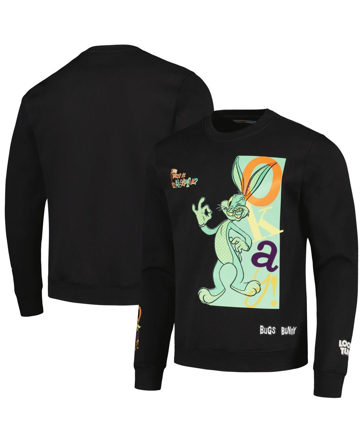 Mens Freeze Max Black Looney Tunes Bugs Bunny Fleece Pullover Sweatshirt Product Image