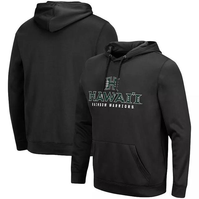 Mens Colosseum Black Washington State Cougars Blackout 3.0 Pullover Hoodie Product Image