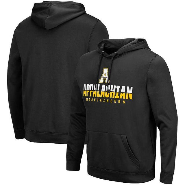 Mens Colosseum Black Appalachian State Mountaineers Lantern Pullover Hoodie Product Image