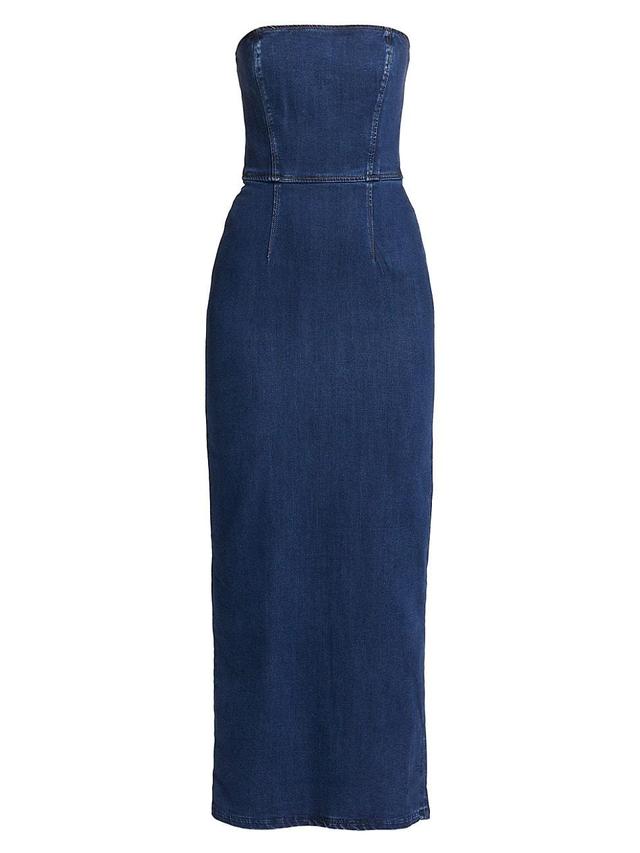 Womens Eugenia Denim Strapless Midi-Dress Product Image