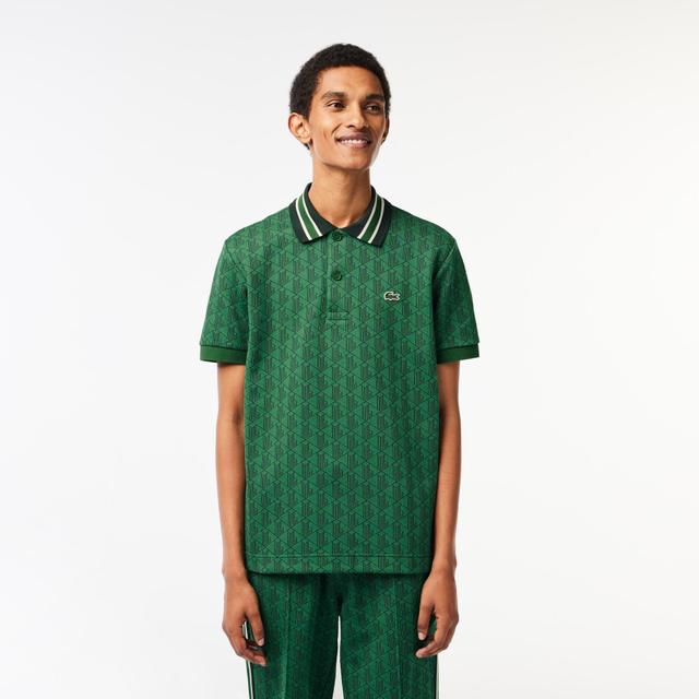 Classic Fit Monogram Jacquard Polo Shirt Product Image