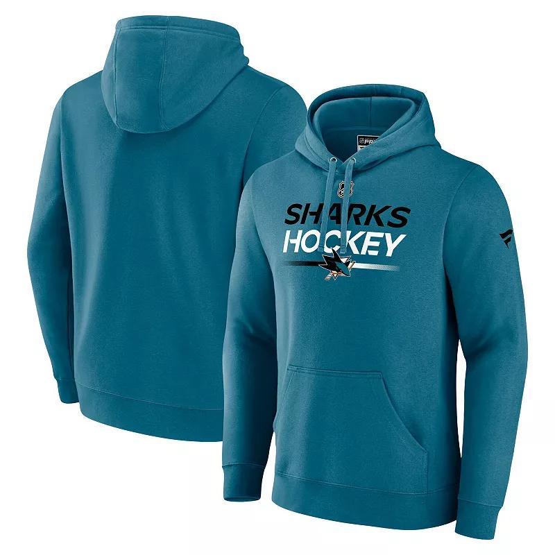 Mens Fanatics Branded  Teal San Jose Sharks Authentic Pro Pullover Hoodie Product Image