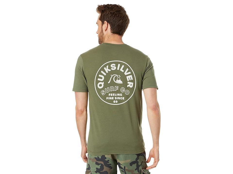 Quiksilver Timeless Spin Short Sleeve Tee (Four Leaf Clover) Men's Clothing Product Image