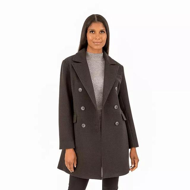 Womens Fleet Street Faux Wool Melange Coat Product Image