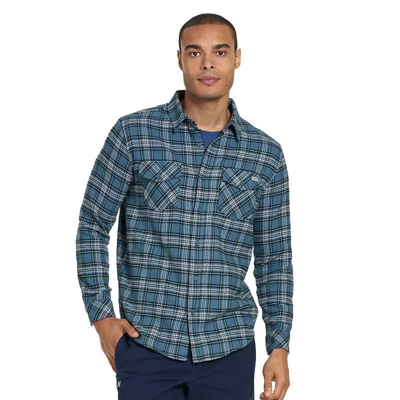 Mens Hurley Long Sleeve Button-Up Flannel Shirt Product Image