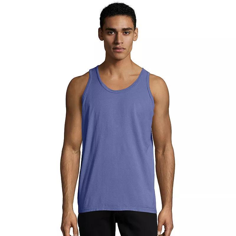 Mens Hanes ComfortWash Garment-Dyed Tank Purple Product Image