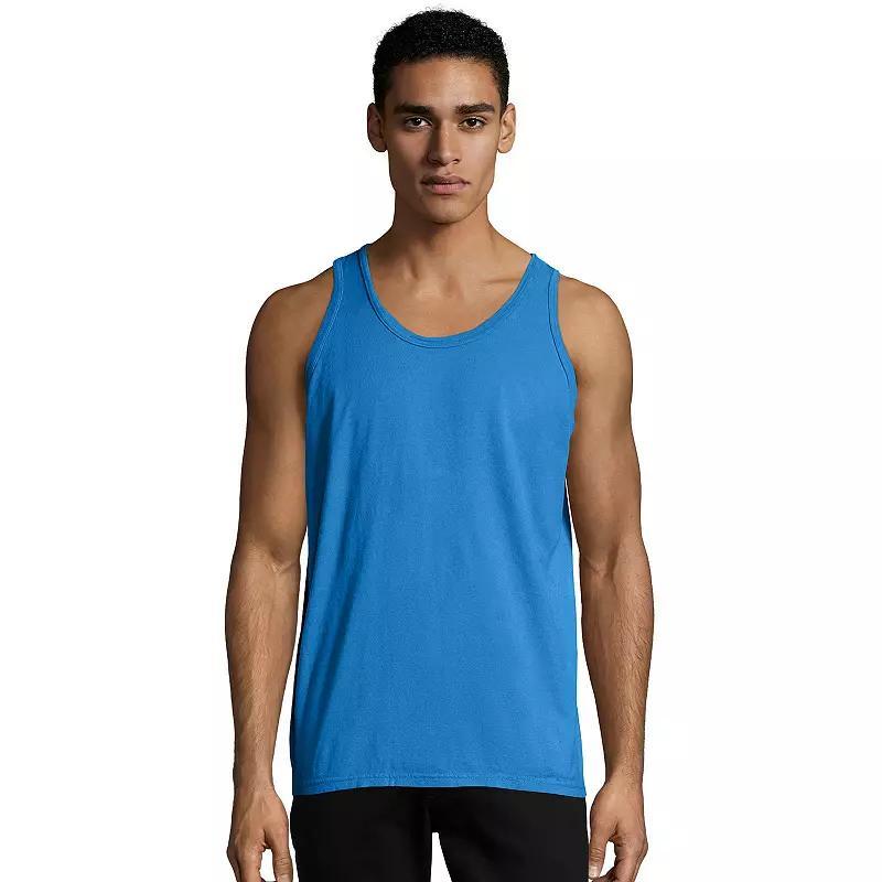 Mens Hanes ComfortWash Garment-Dyed Tank Purple Product Image