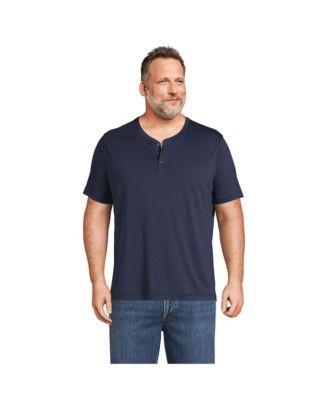 Lands End Mens Short Sleeve Supima Jersey Henley T-Shirt Product Image