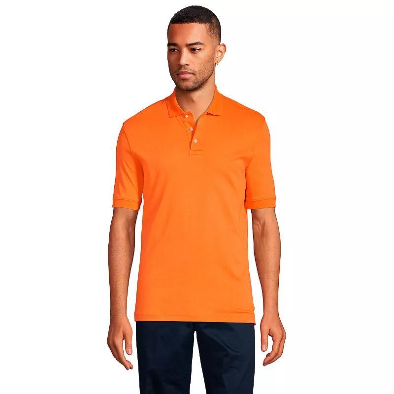 Men's Short Sleeve Interlock Polo Shirt - Lands' End Product Image