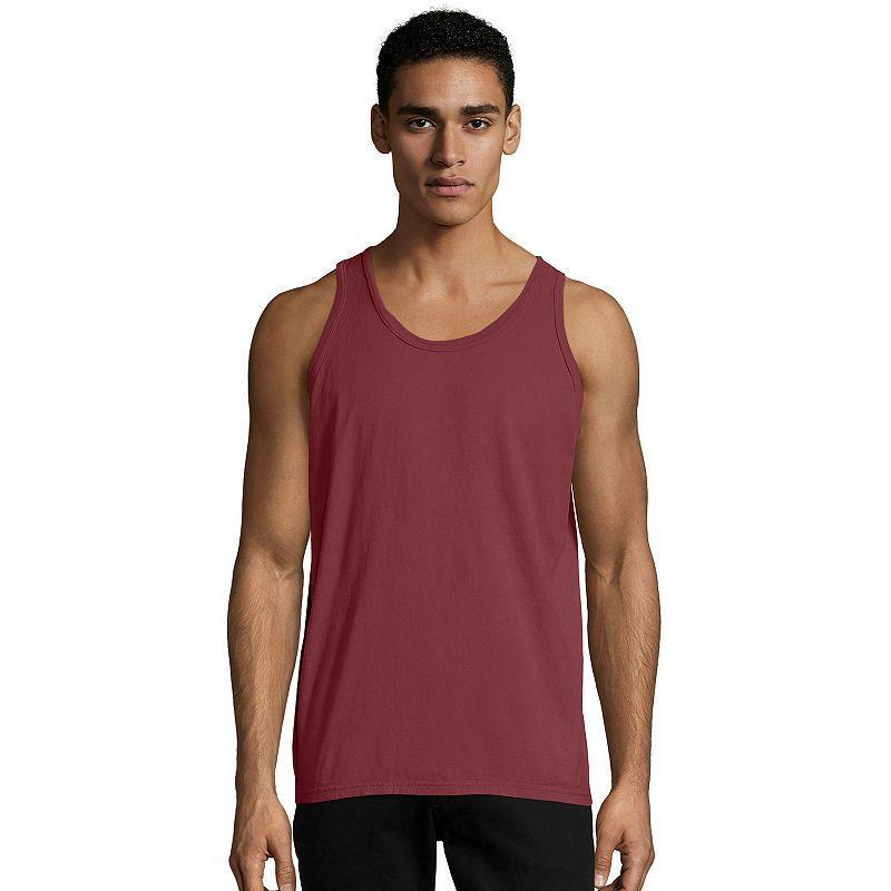 Mens Hanes ComfortWash Garment-Dyed Tank Purple Product Image