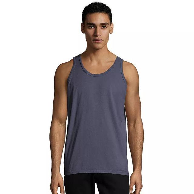 Hanes Unisex Garment Dyed Cotton Tank Deep Forte Blue L Product Image