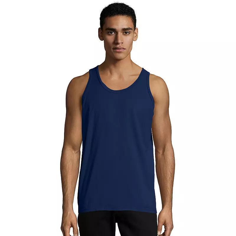 Mens Hanes ComfortWash Garment-Dyed Tank Purple Product Image