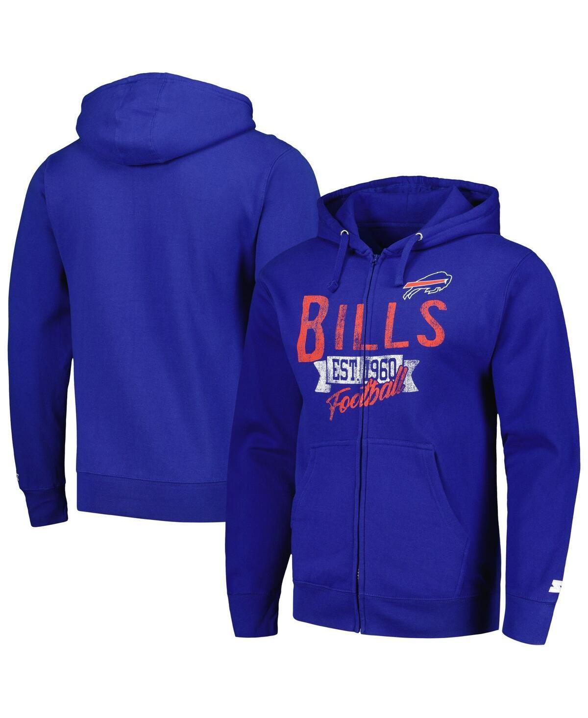 Mens Starter Royal Buffalo Bills Domestic Post Season Full-Zip Hoodie Product Image