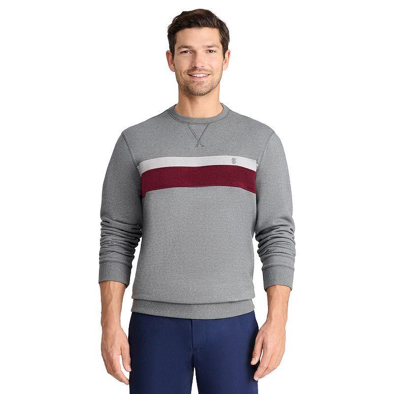 Mens IZOD Advantage Fleece Crewneck Sweater Yellow Product Image