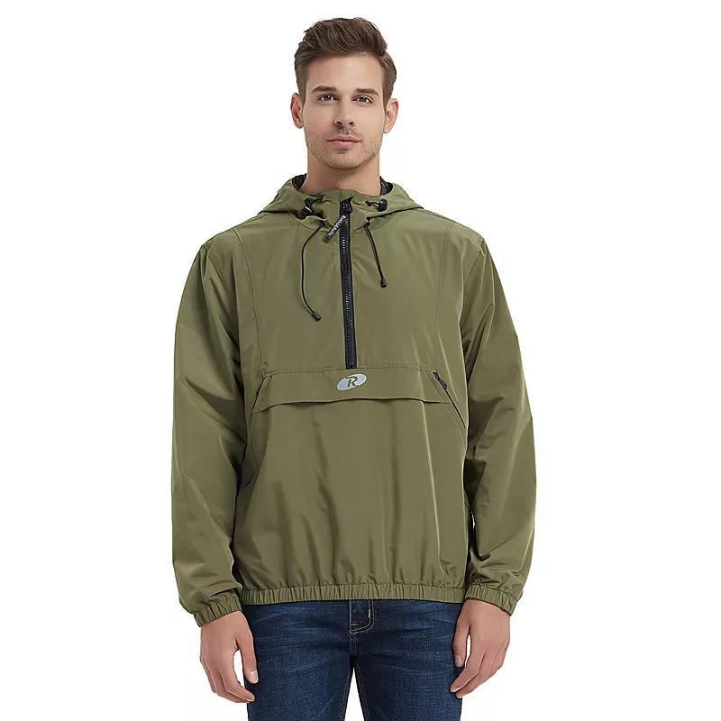 Rokka&Rolla Mens Pullover Mesh lined Windbreaker Anorak Jacket, up to size 2XL Product Image