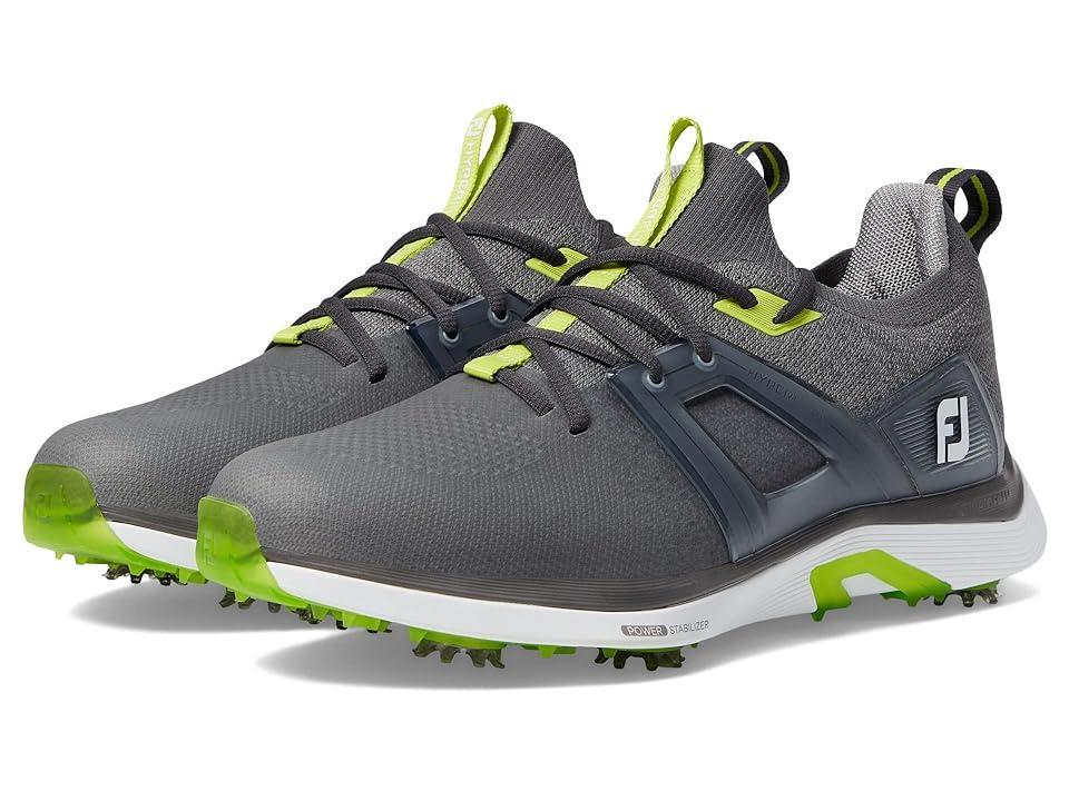 FootJoy HyperFlex Golf Shoes (Charcoal/Grey/Lime) Men's Golf Shoes Product Image