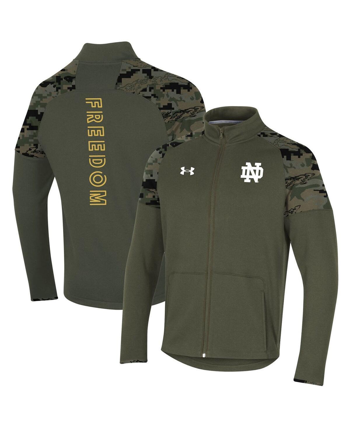 Mens Olive Notre Dame Fighting Irish Freedom Full-Zip Fleece Jacket Product Image