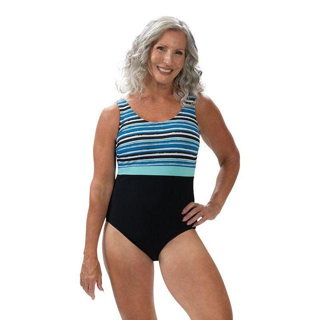 Womens Dolfin UPF 50+ Colorblock Scoop Back One-Piece Swimsuit Product Image