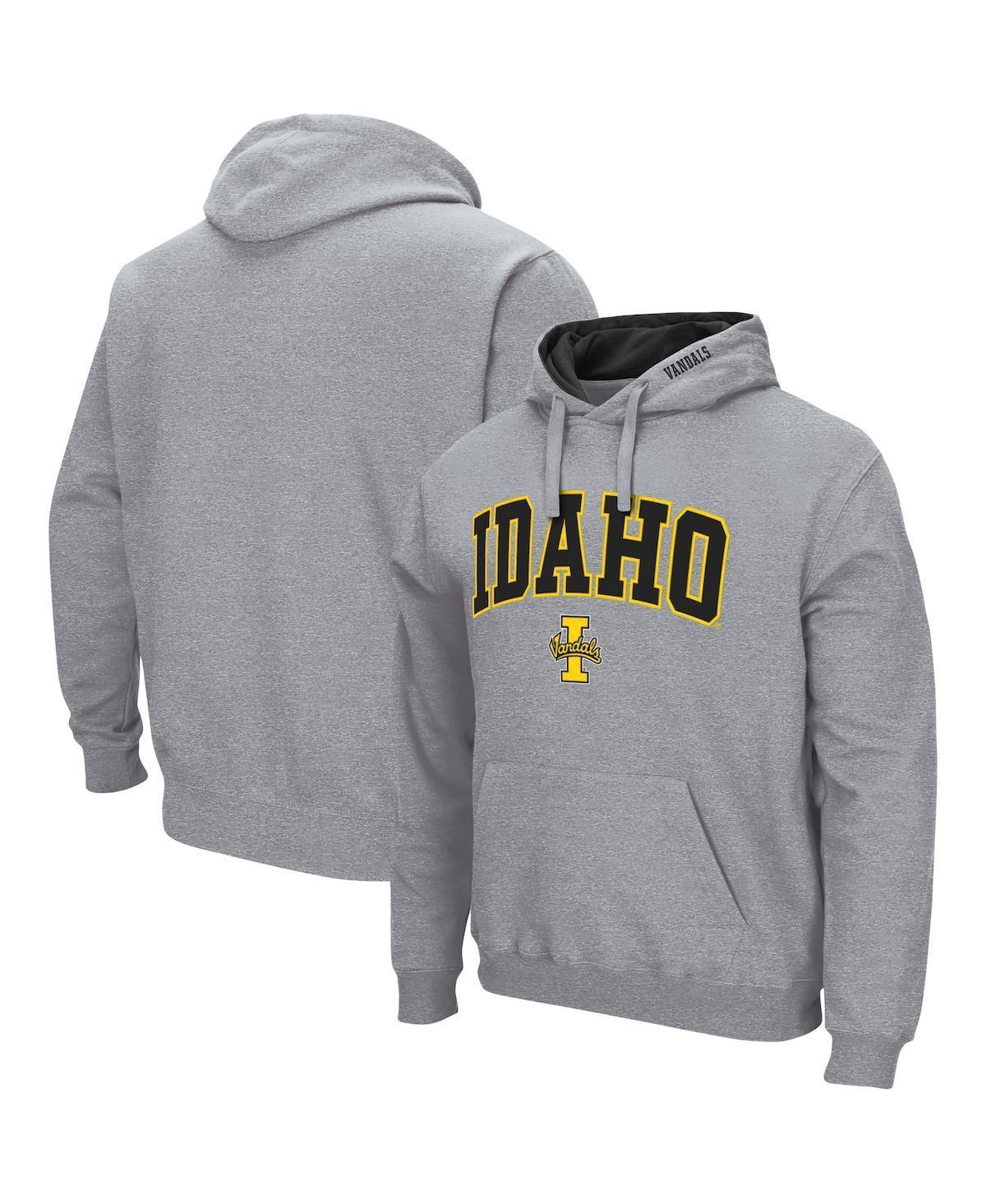 Mens Colosseum Heathered Gray Idaho Vandals Arch and Logo Pullover Hoodie Grey Product Image