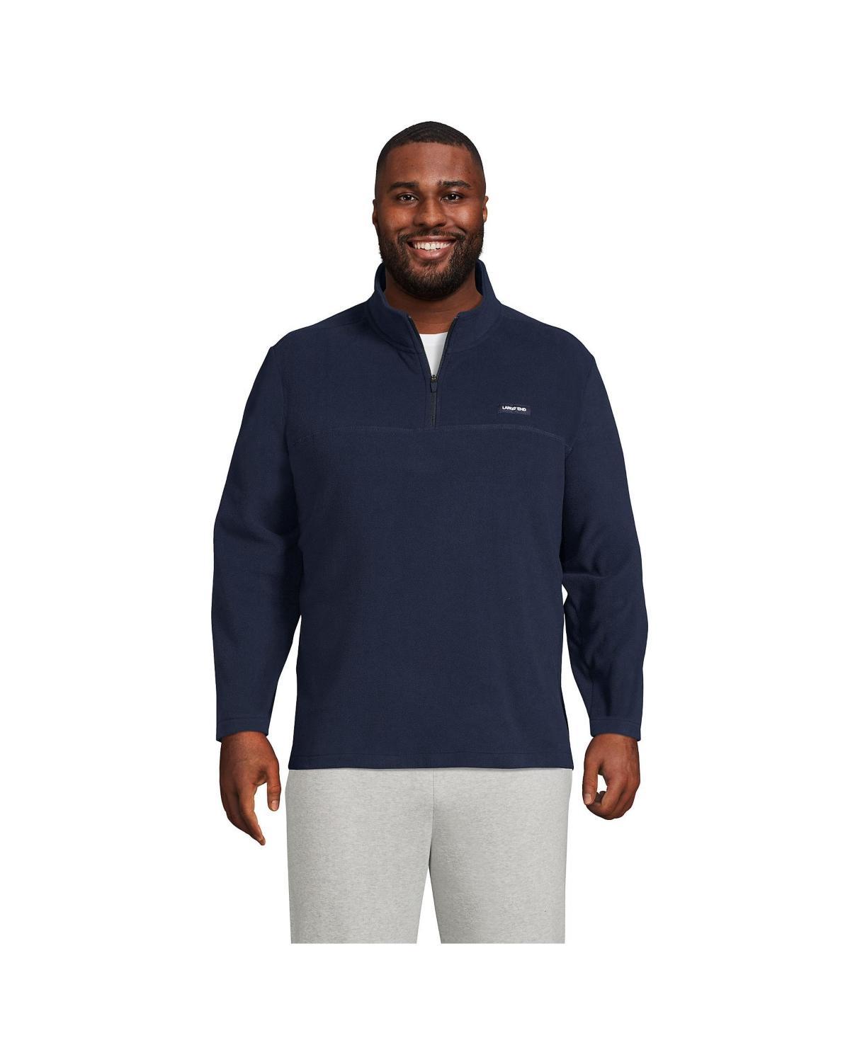 Lands End Big & Tall Fleece Quarter Zip Pullover Jacket Product Image