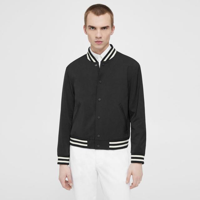 Black Neoteric Varsity Jacket | Theory Product Image