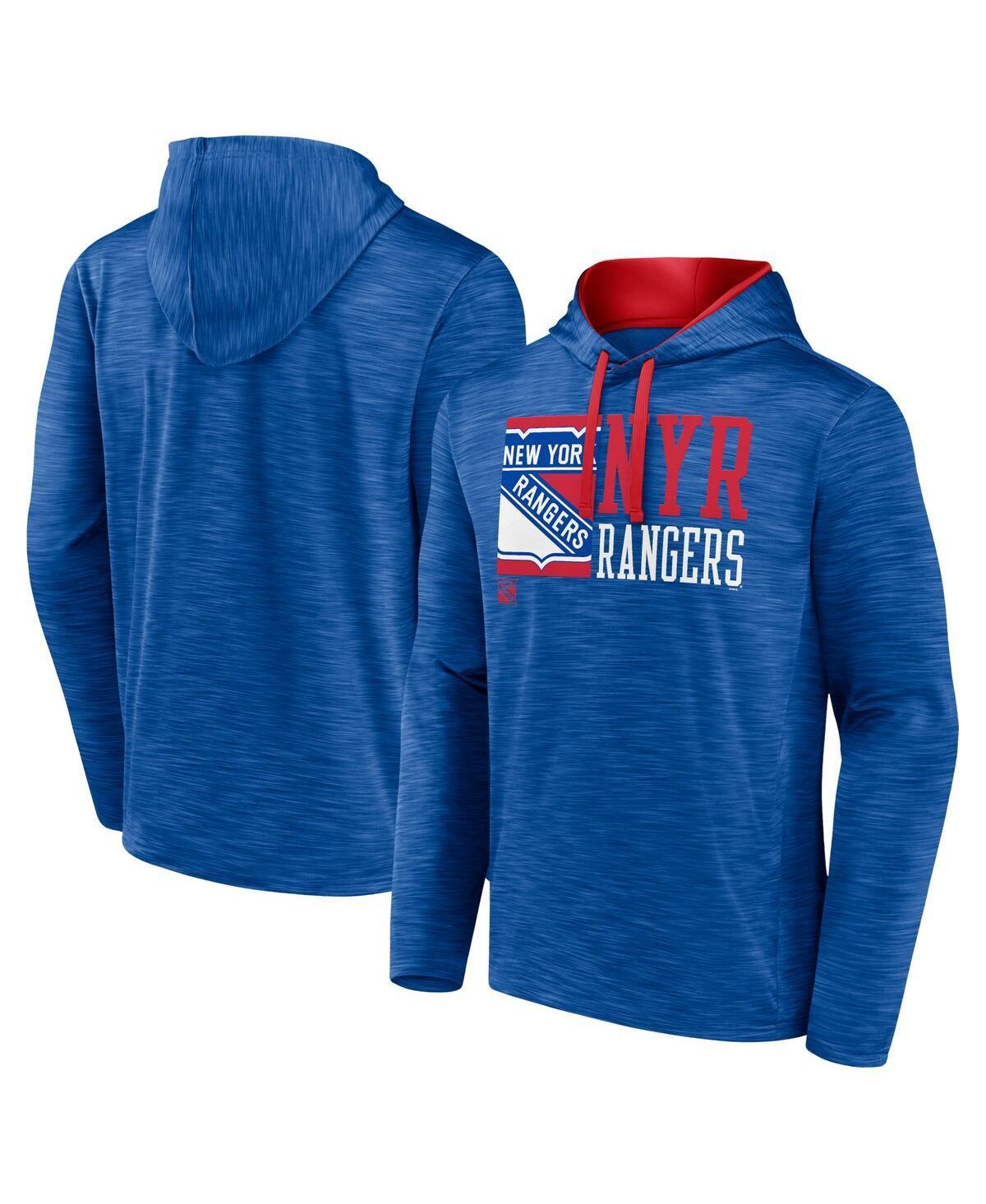 Fanatics Mens Blue New York Rangers Never Quit Pullover Hoodie - Blue Product Image