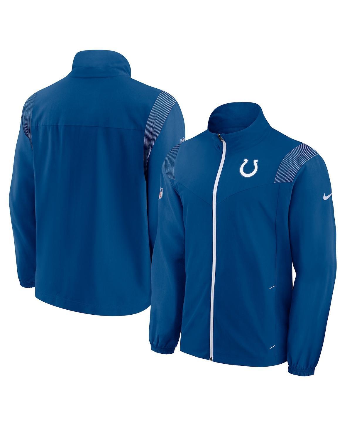 NIKE Men's Royal Indianapolis Colts Sideline Woven Logo Full-zip Jacket Product Image