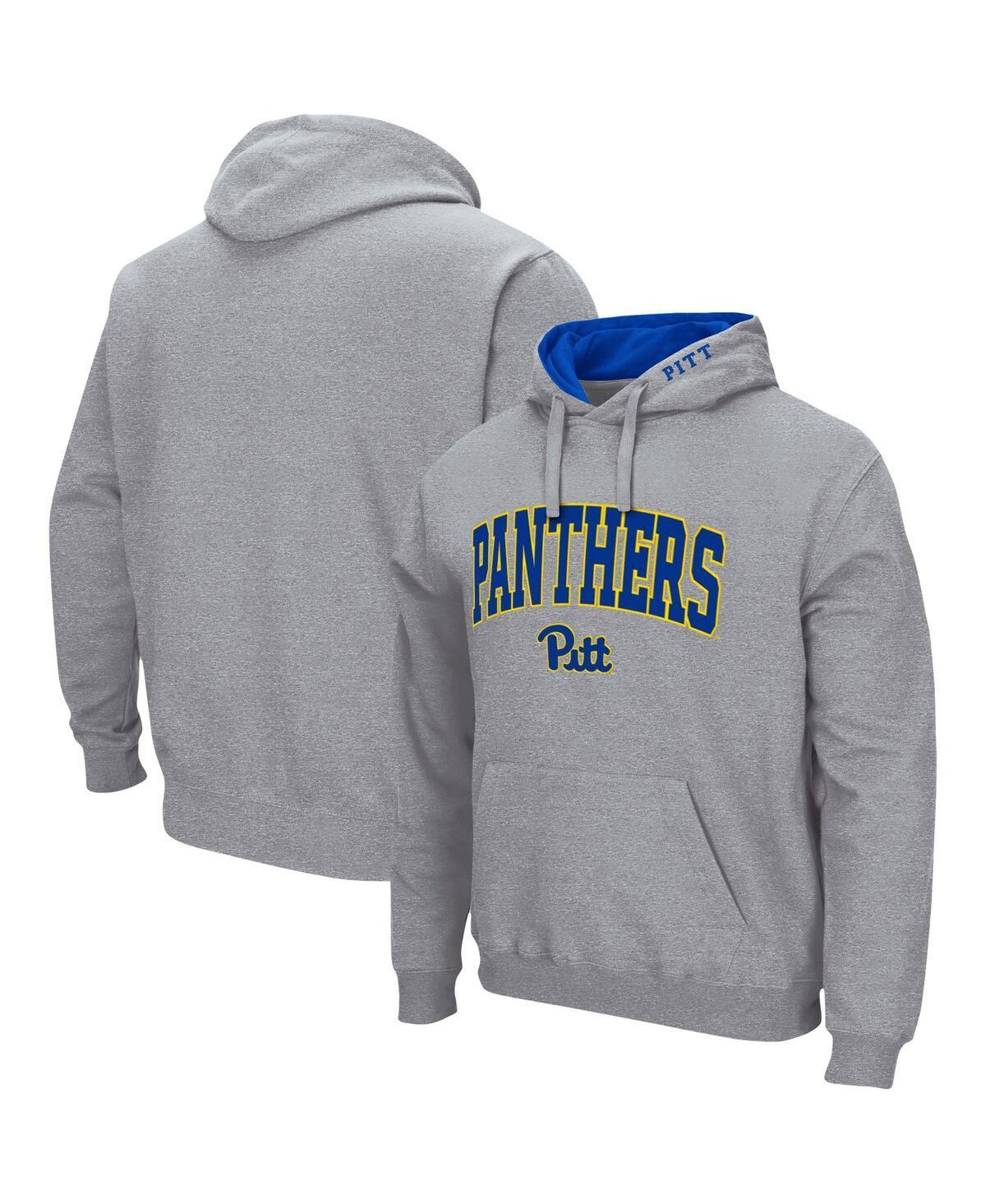 Mens Colosseum Heather Gray Pitt Panthers Arch & Logo 3.0 Pullover Hoodie Product Image